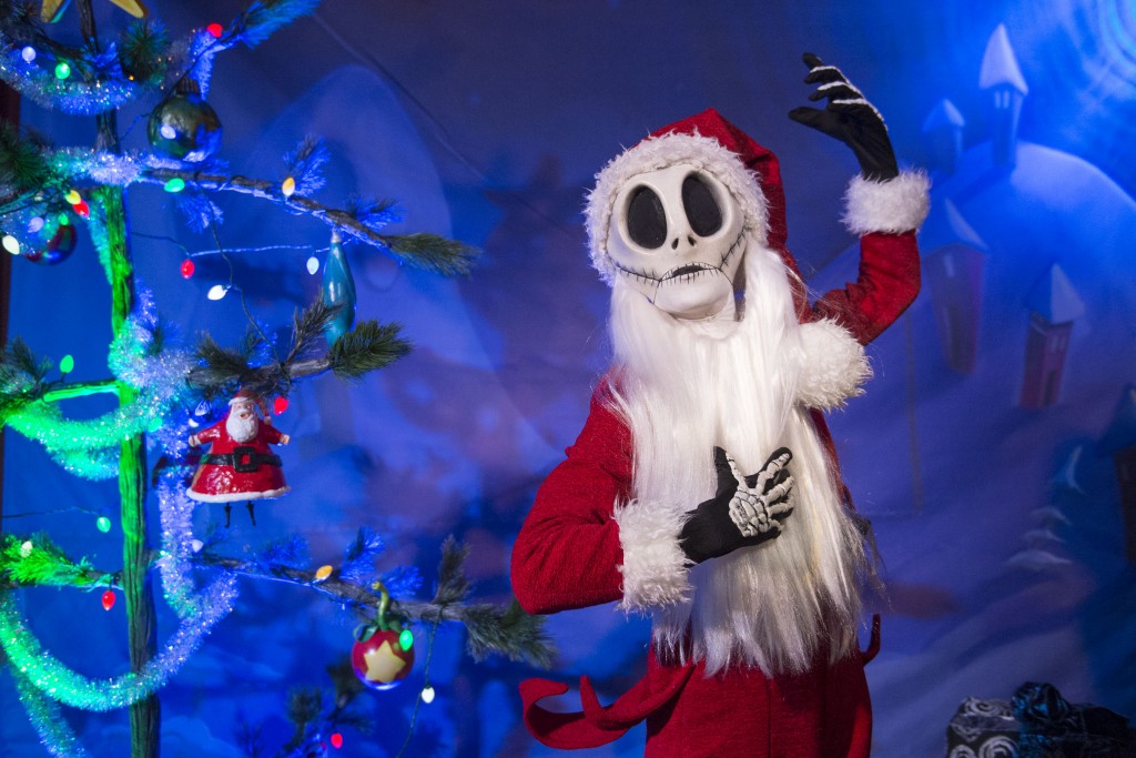 The Pumpkin King himself, Jack Skellington, joins the holiday celebration at Walt Disney World Resort during MickeyÕs Very Merry Christmas Party. Dressed as "Sandy Claws," Jack is greeting party guests and bringing Christmastown to Storybook Circus at Magic Kingdom. The special-ticket event takes place on select nights in November and December at Magic Kingdom in Lake Buena Vista, Fla. (David Roark, photographer)